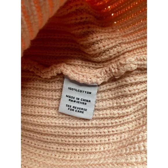 525 America V-Neck Puff Sleeve Knit Sweater Medium Womens Pink - Picture 14 of 17